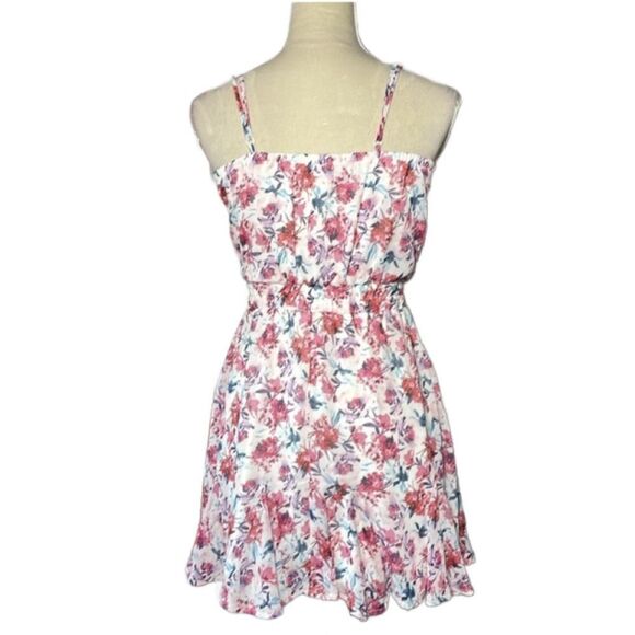 Francesca’s Multicolored Floral Fit & Flare Mini Dress w/Ruffles (XS) - Picture 3 of 16